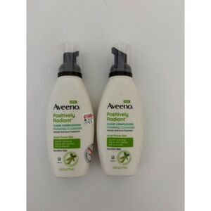 2 - 6 oz bottles aveeno positively radiant foaming cleanser NEW exp 2/2027